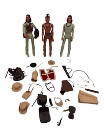 Vintage Marx Fighting Eagle Action Figure with Mixed Accessories Collection Lot