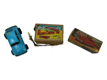 Vintage 1950-1960's Antique Japanese Toy Car Collection Lot