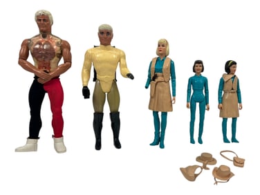 Vintage 1970's Mattel Action Figure Man of Adventure, Battlestar Galactica and More Collection Lot