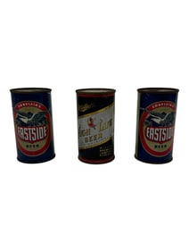 Vintage 1947 Eastside Beer 12oz Flat Top and Miller High Beer Old Original Can Collection Lot