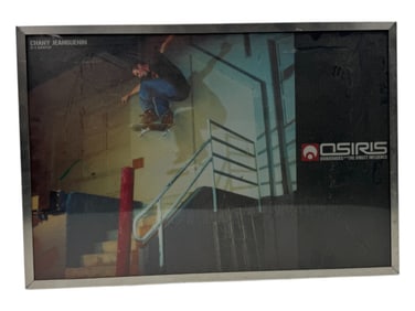 Vintage Osiris Skateboard Advertising Light Up Display 10"x16"