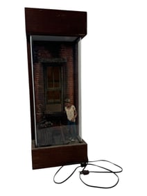 Vintage Collectible Michael Garman Lighted City Scape "Window" 28"x10"