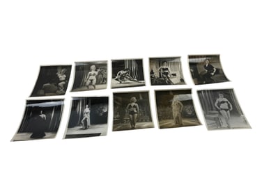 Vintage 1950's Original Burlesque Nude Pin up Model Risque Photo 8x10 Black & White Photographs