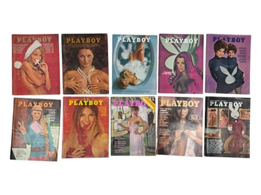 Vintage Playboy Magazine Collection Lot of 10