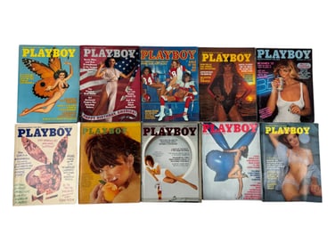 Vintage Playboy Magazine Collection Lot of 10