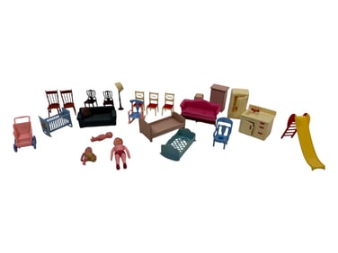 Vintage Miniature Mini Plastic Furniture for Doll Toy Collection Lot