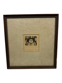 Carol Jablonsky "The Clown" Signed Original Art Ltd Ed Lithograph 39/100 Framed 16"x16.5"
