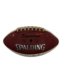 Vintage Signed Football from College & NFL 14 Signatures James Stewart Baltimore Colts