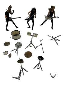 Vintage Metallica Action Figures and Drum Set