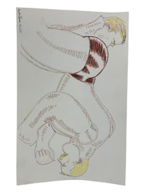 Randy Coleman Signed Gay Male Interest Drawing Illustration Art Original Erotic Nude Adults Only
