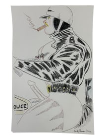 Randy Coleman Signed Gay Male Interest Drawing Illustration Art Original Erotic Nude Adults Only