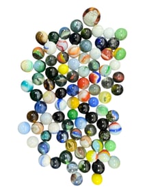 Vintage Glass Marble Collection Lot