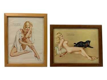 Vintage Vargas Girl 1960's Pin Up Nude Prints Collectio Lot