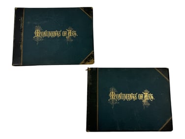 Vintage "Monuments of Art" Vol. 1 and 2 Artistic Attempts Hard Cover Books