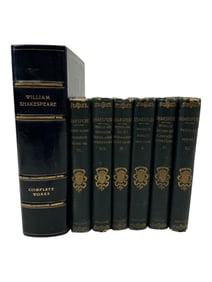 Antique 1896 Shakespeare's Work Vol. 7-12 Hardcover Books Collection Lot
