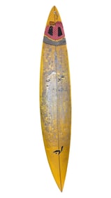 Vintage Rusty Surf Board 7.5ft Tall 18" Wide