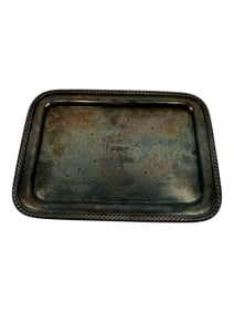 Vintage International Silver Company United States Navy Stamped Silver Plated Plate