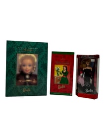 Vintage Holiday Collection Barbie Doll Toy Collection lot of 3
