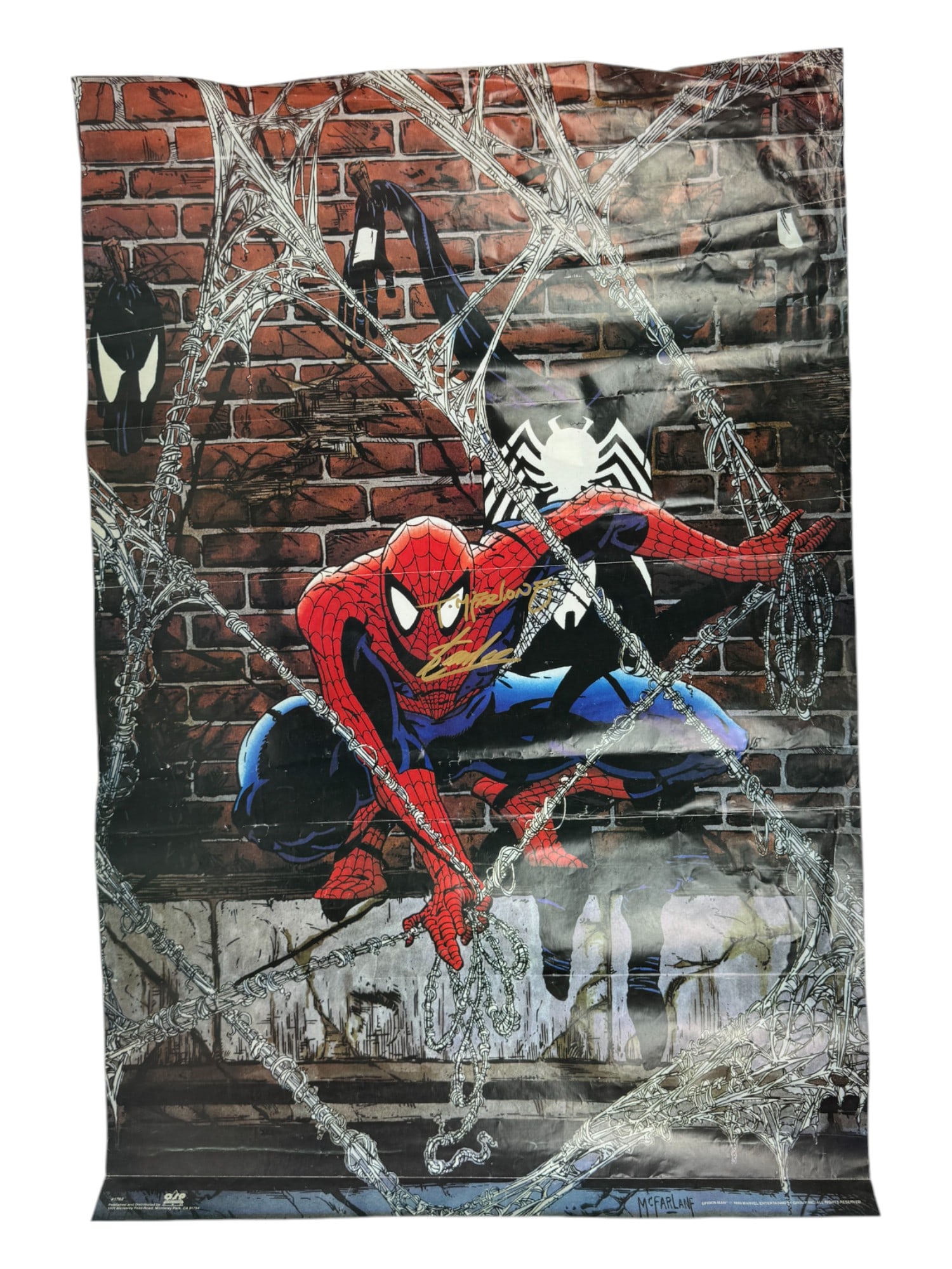 Spiderman Poster Signed by Stan Lee & Tod McFarlane (1 of 2)