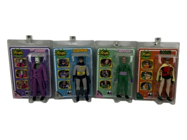 Vintage Batman Classic TV Series Action Figures 8" Batman, Robin, Joker, Riddler Collection Lot