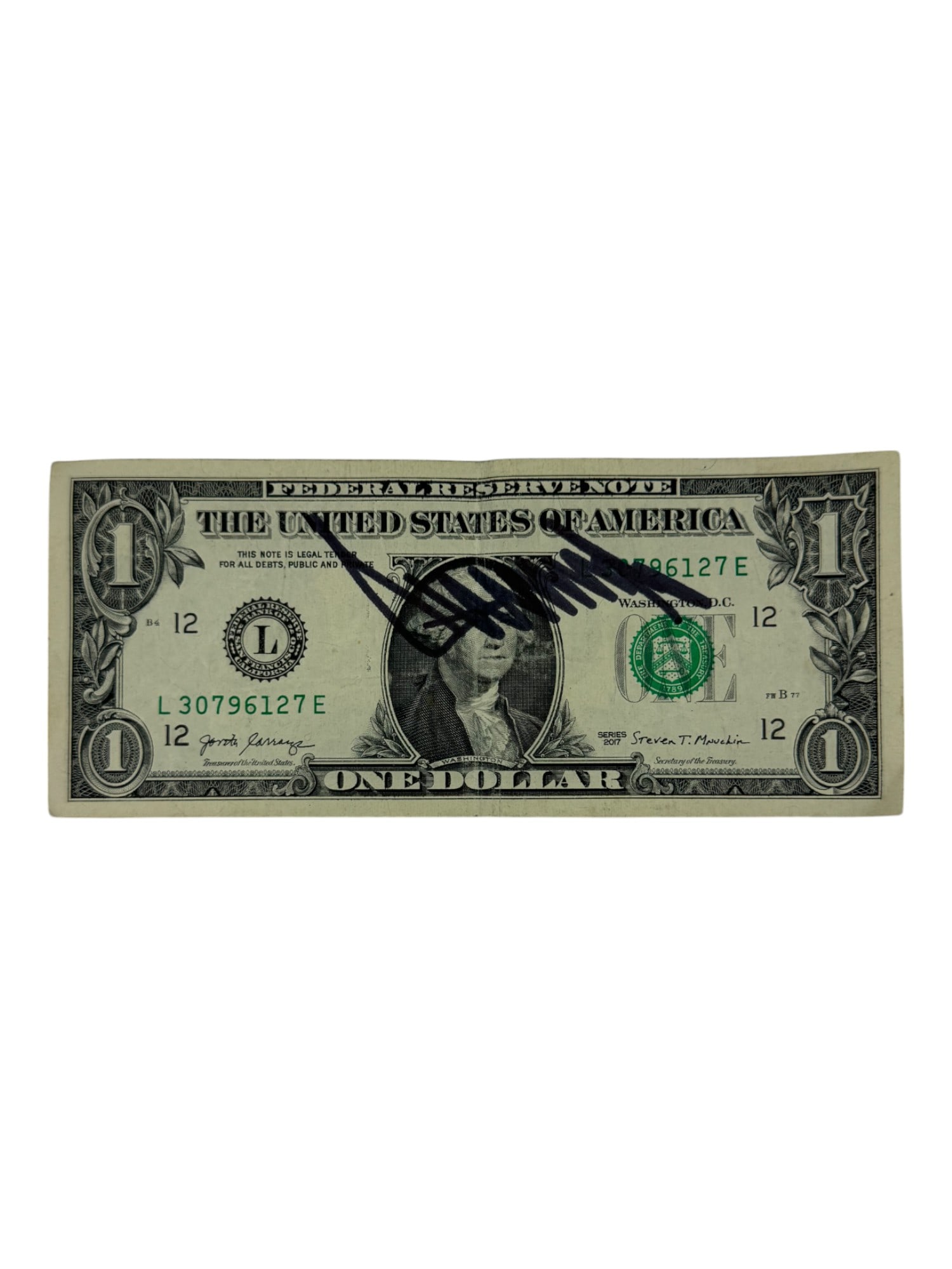 Donald Trump Signed One Dollar Bill (1 of 2)