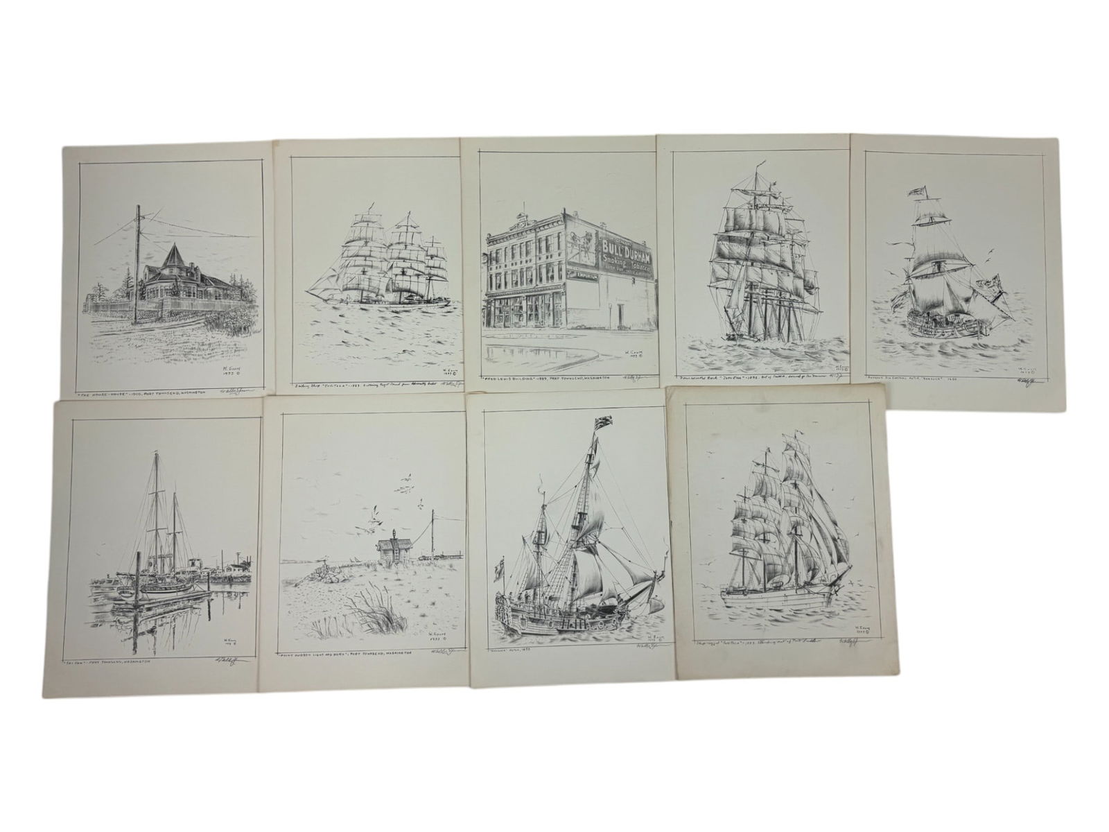VIntage Wally Exum 1973 Etching Print Titled Signed Collection Lot (1 of 14)