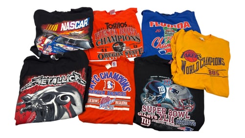 Vintage Metallica Nascar Lakers T shirt Collection Lot