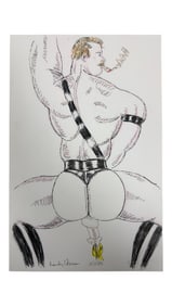 Randy Coleman Signed Gay Male Interest Drawing Illustration Art Original Erotic Nude Adults Only