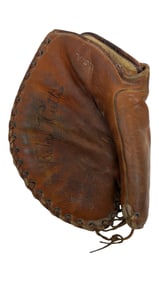Babe Ruth Signed Vintage Antique Baseball Glove Mitt