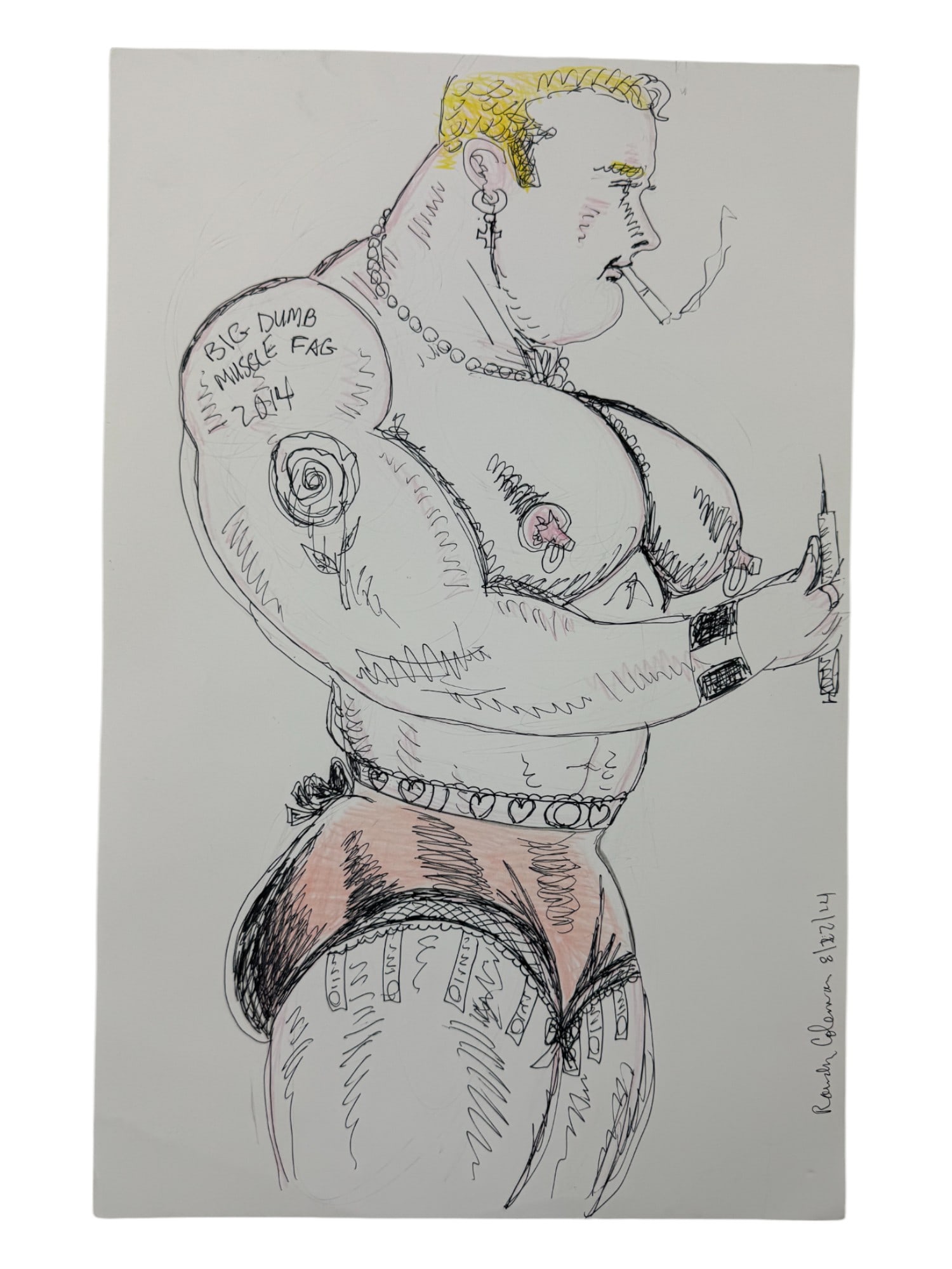 Randy Coleman Signed Gay Male Interest Drawing Illustration Art Original Erotic Nude Adults Only: Original Randy Coleman Signed Gay Male Interest Hand Drawing Illustration Art Erotic Nude Adults Only. Signed and dated. Size 11 x 17 inches.Artist and San Francisco Bay Times Columnist Randy Coleman.