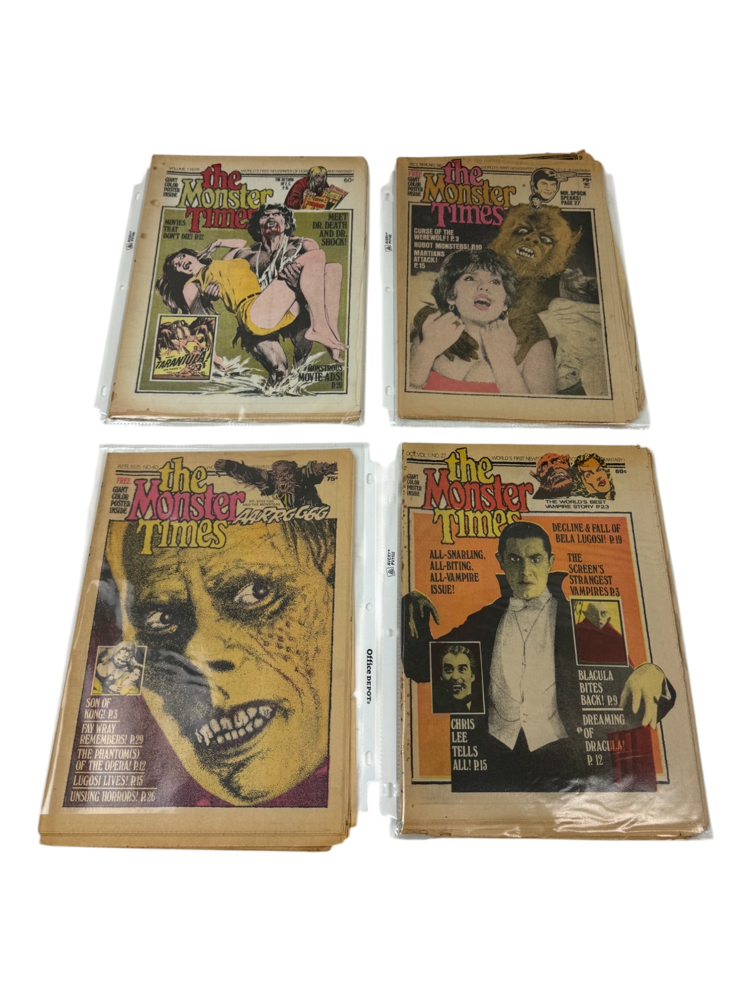 The Monster Times Vintage Horror Sci-Fi Newspaper Collection (1 of 3)