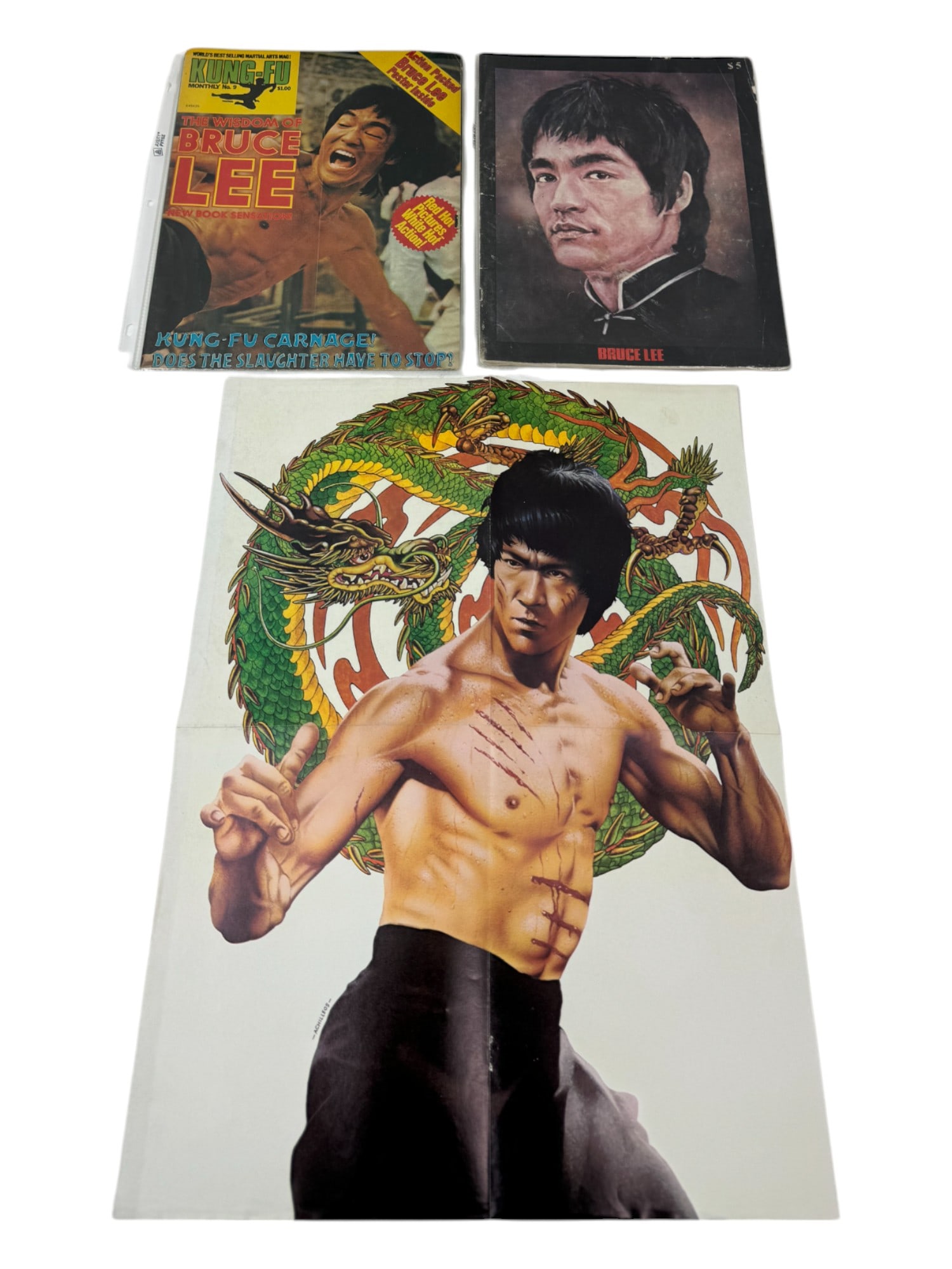 Bruce Lee Kung Fu Martial Arts Dragon Poster Magazine Collection (1 of 4)