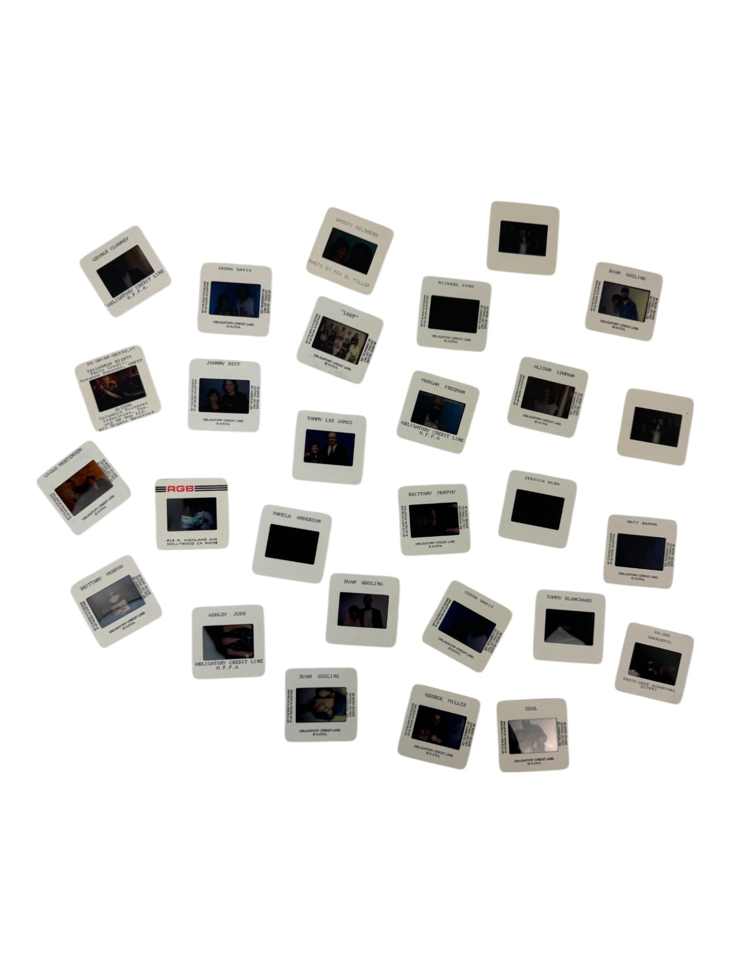 Hollywood Foreign Press Celebrity Actor 35MM Color Slide Photo Negative Collection (1 of 6)