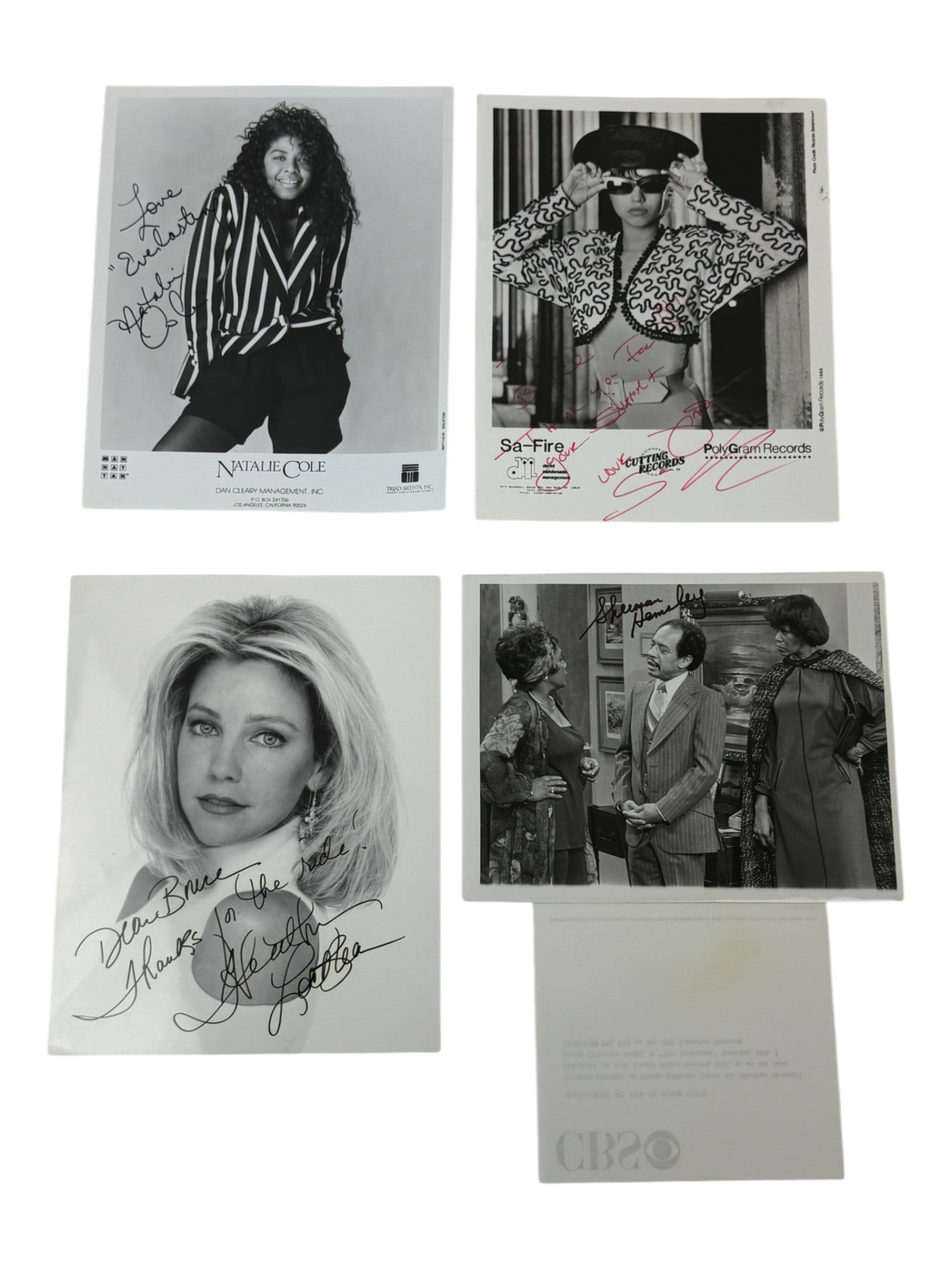 Sherman Hemsley, Heather Locklear, Safire, Natalie Cole Hollywood Actor Signed 8"x10" Photo (1 of 6)