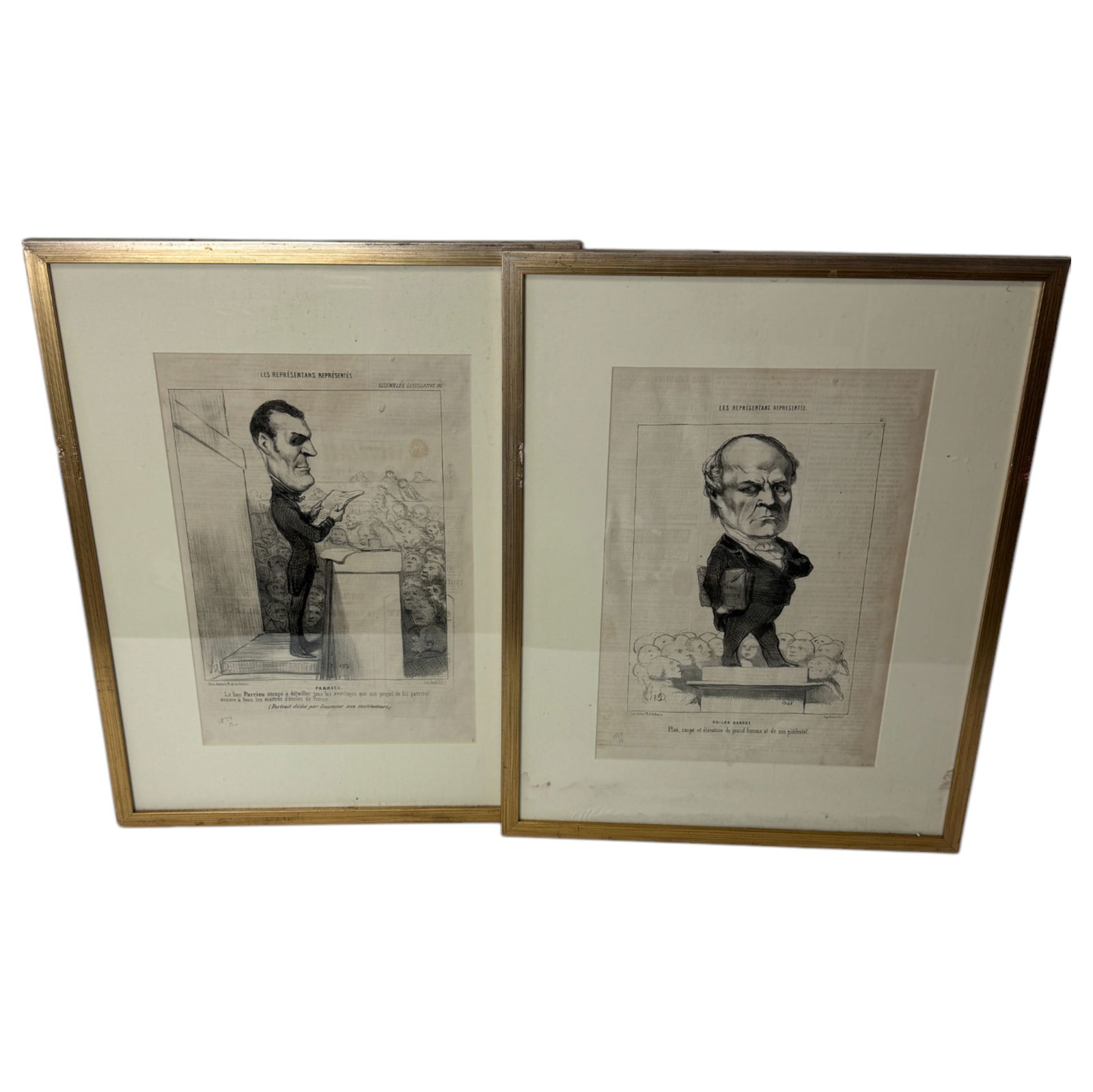 Honoré Daumier - Collection of Les Representans Representes Framed Newspaper Prints (1 of 6)