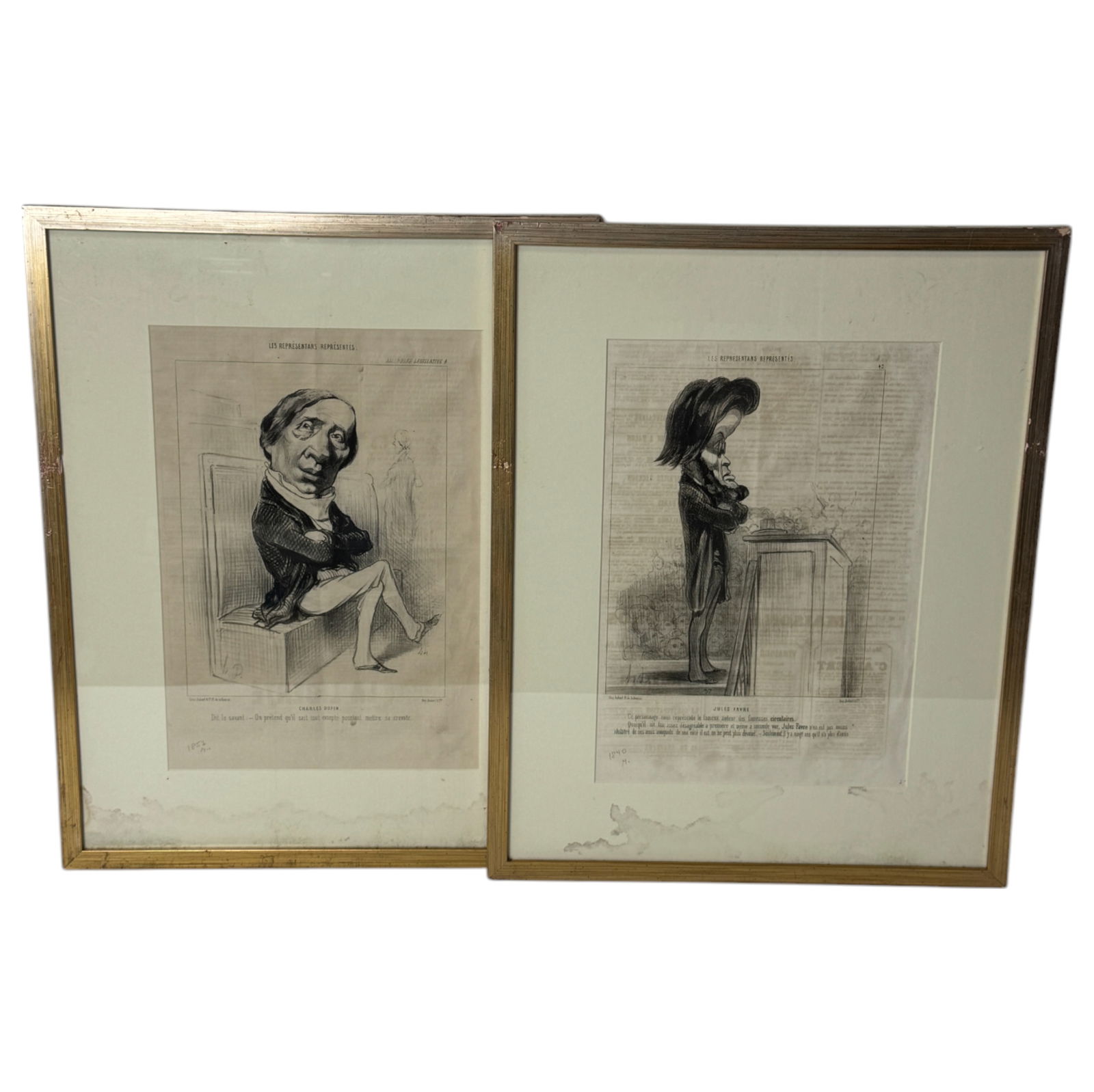 Honoré Daumier - Collection of Les Representans Representes Framed Newspaper Prints (1 of 6)