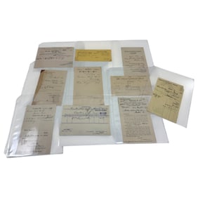 Vintage Receipts and Collections Antique Paper Collection Lot
