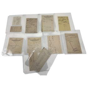 Vintage Receipts and Collections Antique Paper Collection Lot