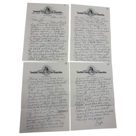Lyle Wheeler Hollywood Art Director Hand Wrtitten and Signed Letter