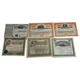 Vintage Late 1920s to Early 1930s Stock Certificates