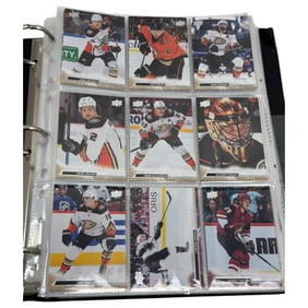 NHL Hockey and NFL Football Trading Card Collection Binder