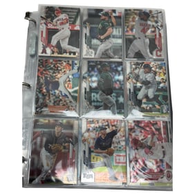 2020 Topps Chrome MLB Baseball Trading Card Collection Binder Lot