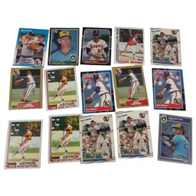 Vintage Don Sutton MLB Baseball Trading Card Collection Lot