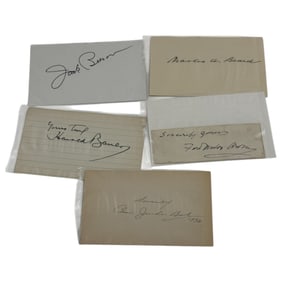 Vintage Hand Signed Cut Signature Collection Lot