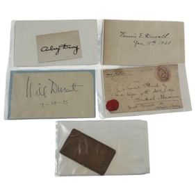 Vintage Hand Signed Cut Signature Collection Lot