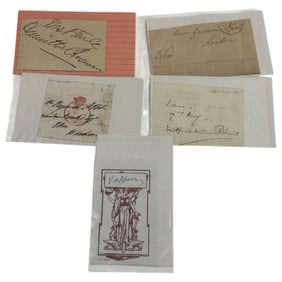 Vintage Hand Signed Cut Signature Collection Lot