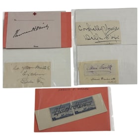 Vintage Hand Signed Cut Signature Collection Lot