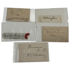 Vintage Hand Signed Cut Signature Collection Lot