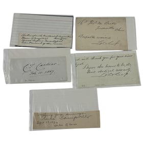 Vintage Hand Signed Cut Signature Collection Lot
