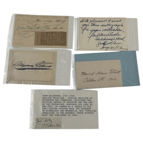 Vintage Hand Signed Cut Signature Collection Lot